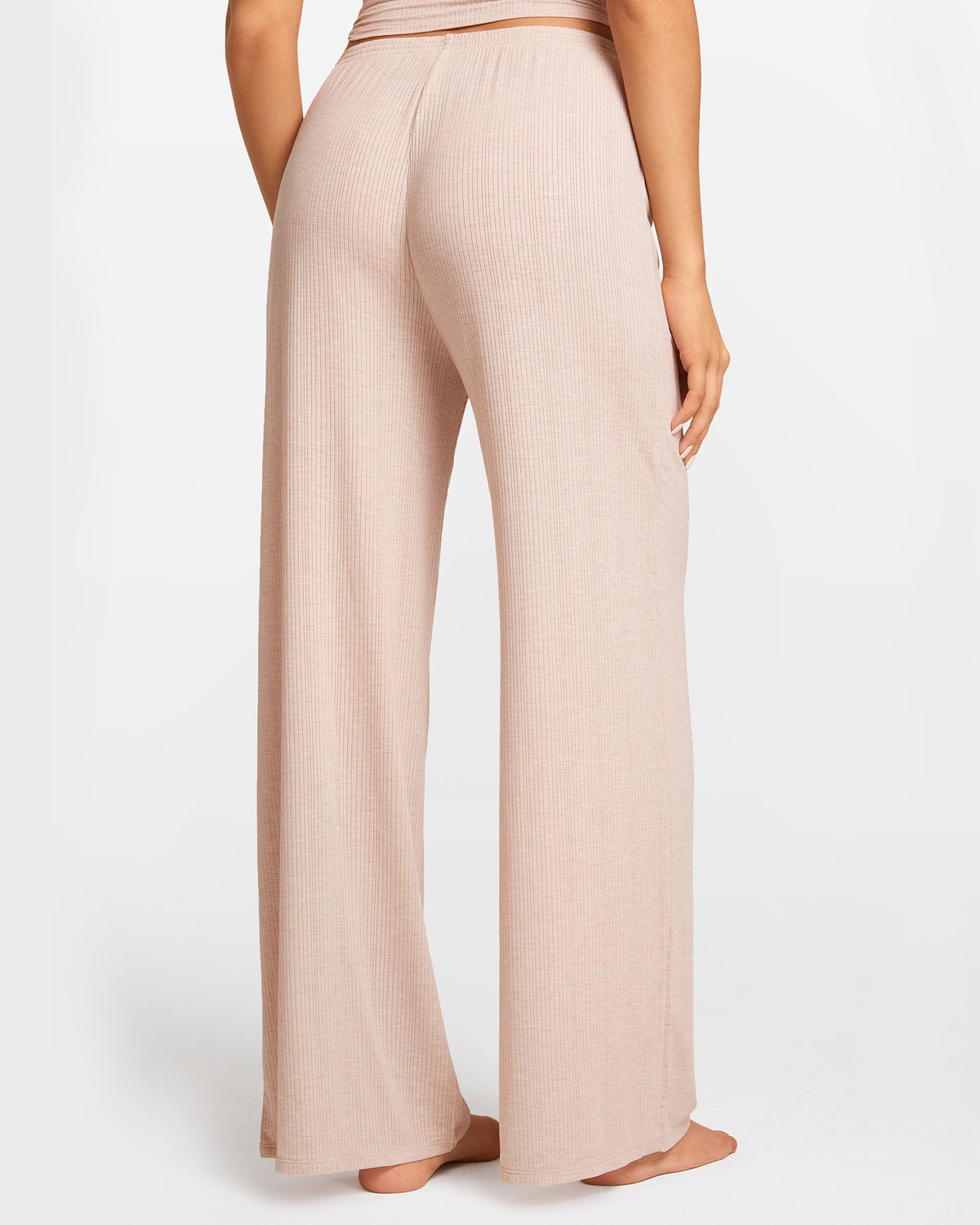 SOULVOR Wide Leg Casual Pants Light Khaki Heather @model_info:A2