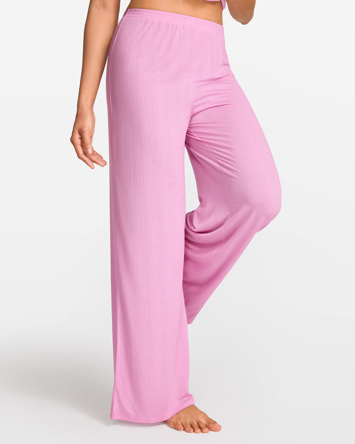 SOULVOR Wide Leg Casual Pants Macaron Pink @model_info:A3